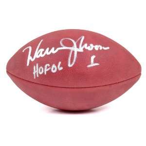  Autographed Warren Moon Football   with  HOF 06 