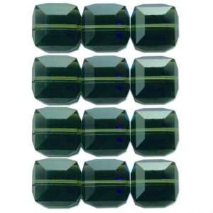  12 Morion AB Swarovski Crystal Cube Beads 5601 4mm New 