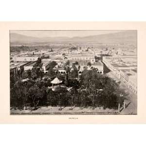  1893 Halftone Print Morelia Mexico Cityscape Architecture 