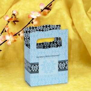  Damask Boy   Mini Personalized Baby Shower Favor Boxes 