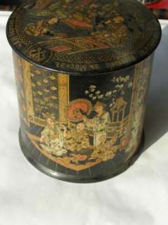   19th Century antique Imperial Russian paper mache tea caddy box  