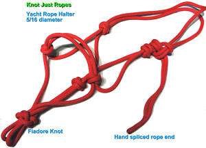 Rope HALTER sz. 5/16 yacht rope HORSE NWT U pick color  