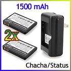 2x 1500mAh Battery + US Dock Charger For HTC Chacha/Sta