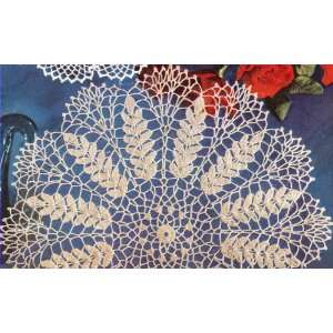  Vintage Crochet PATTERN to make   Wheat Sheaf Motif Doily 