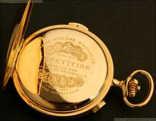 Beautiful Quarter Repeater Pocket Watch. 18 K Gold. Chronometer. Circa 