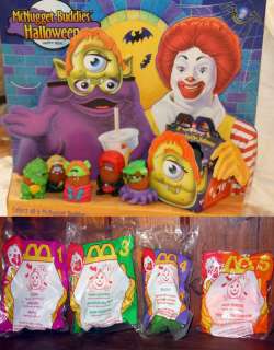 1996 McDonalds McNugget Halloween set of 4  