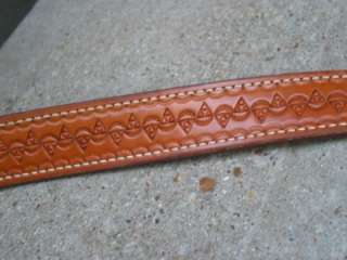 Maverick Used Tan Thick Leather Belt with Buckle 38  