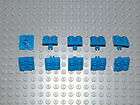 LEGO 10x Blue Plate Modified 2x2 w Pin Bottom 10030 NEW