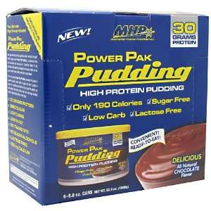  MHP Power Pak Pudding Chocolate 6 8.8 oz Cans Protein 