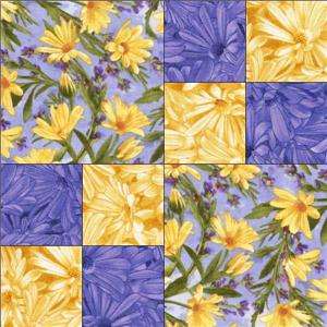 Debbie Beaves Blue Yellow Daisy Simple Pleasures Floral Quilt Kit 