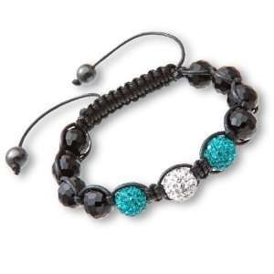  Idolise Bracelet Clear Blue Sparkly & Faceted Beads 