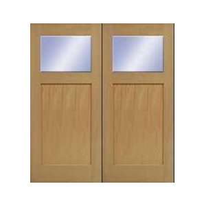  Exterior Door: Craftsman One Panel One Lite Pair (Single 