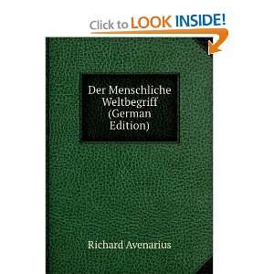  Der Menschliche Weltbegriff (German Edition 