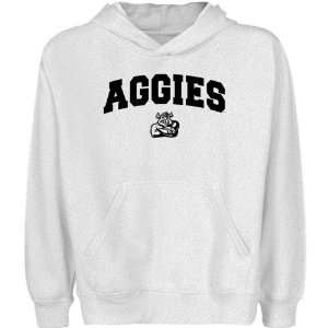  NCAA Utah State Aggies Youth White Logo Arch Pullover 