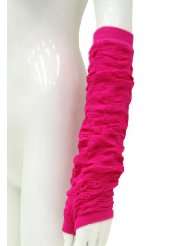 Yelete Fuschia Scrunchie Fashion Arm Warmers Fingerless Gloves One 