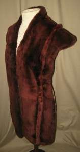 MAISION MARTIN MARGIELA Burgundy Faux Fur Stole NEW w/out tags  