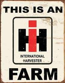 INTERNATIONAL HARVESTER FARM Machinery Tractor Vintage Style Tin Sign 