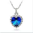 5PCS HEART OF THE OCEAN BLUE CRYSTAL TITANIC NECKLACE FAST SHIPPING 