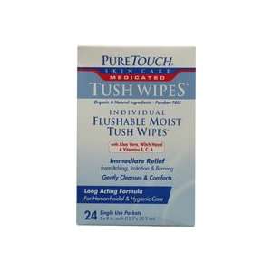   Touch Individual Flushable Moist Tush Wipes Medicated 24 Packet(s