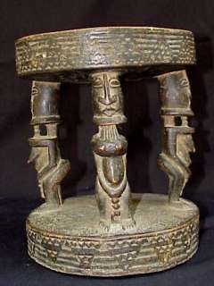 RITUAL STOOL WITH FOUR FIGURES   DOGON CULTURE   MALI  