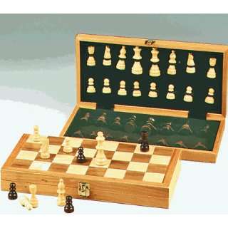  Folding Oak Veneer Chess Set 15 Toys & Games