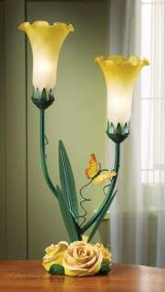 Elegant Green Damask Beaded Shade Double Table Lamp NEW  
