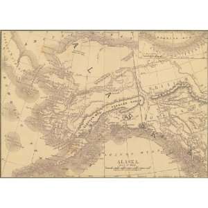  McNally 1888 Antique Map of Alaska
