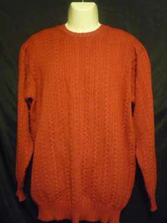 Mens Loro Piana Bergdorf Goodman Red Knit Sweater sz 52 large  