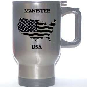  US Flag   Manistee, Michigan (MI) Stainless Steel Mug 