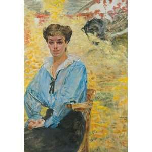 FRAMED oil paintings   Jacek Malczewski   24 x 36 inches   Lady in a 