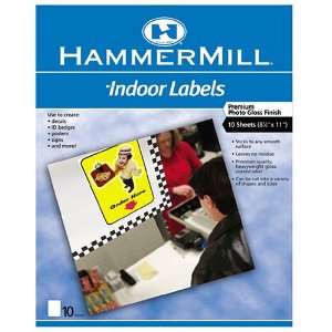  Hammermill Inkjet Indoor Labels, 8 1/2in. x 11in. Sheets 