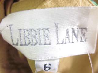 LIBBIE LANE Silk Floral Print Back Zip Long Skirt Sz 6  
