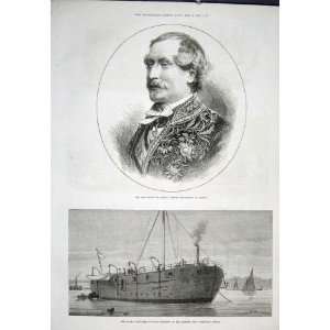  Portrait Count De Jarnac Gun Boat Rainbow Thames 1875 