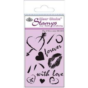  Mini Clear Stamps   Hugs & Kisses Arts, Crafts & Sewing