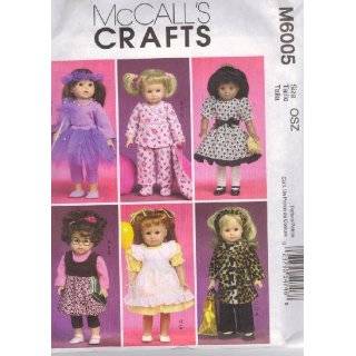McCalls Patterns M6005 Clothes and Accessories for 18 Inch Doll, One 