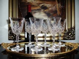   Pc French Crystal Masquerade Wine Glasses Crystal Darques Collection