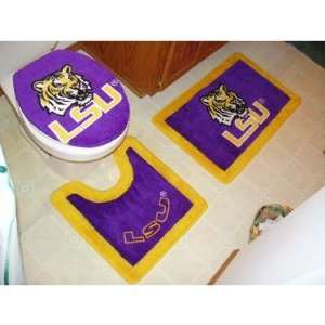 LSU Tigers 3 Piece Bath Rugs:  Home & Kitchen