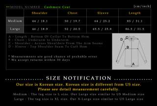Mens Slim Cashmere Winter Long Coat NWT 4clr M L (TSLC) 076783016996 