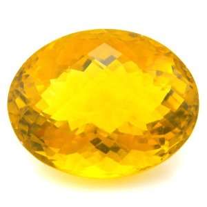 Natural Nice Yellow Fluorite Loose Gemstone Oval Cut 35.40cts 21*17mm 