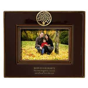   Longed For Mahogany Brown Ceramic Frame, 4 by 6 Inch: Home & Kitchen