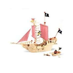  Seven Seas Wood Pirate Ship Toys & Games