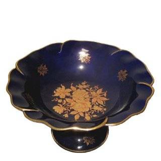 Limoges China Cobalt Blue Porcelain 3 Section Dish  Love Story 