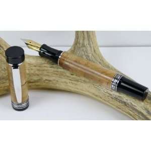  Spalted Maple Ligero Fountain Pen With a Platinum Finish 