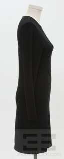 Donna Karan 2 Piece Black Wool Sweater Dress and Long Cardigan Set 