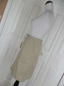Talbots Size 12 Khaki Casual Beige Pencil Skirt  