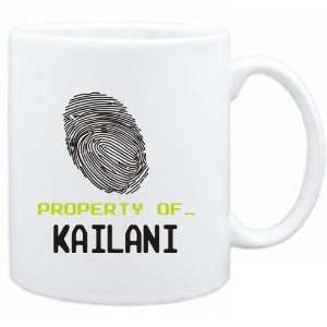  Mug White  Property of _ Kailani   Fingerprint  Female 