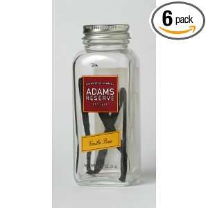 Adams Extracts Vanilla Bean, 1.21 Ounce Glass Jar (Pack of 6)  