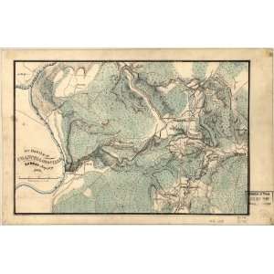  Civil War map Landowners Virginia Chancellorsville: Home 