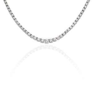  14K White Gold 15 ct KLM Diamond Necklace Jewelry