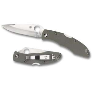 Spyderco Rookie Folding Knife 3 VG10 Plain Blade, G10 Handles  